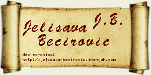 Jelisava Bećirović vizit kartica